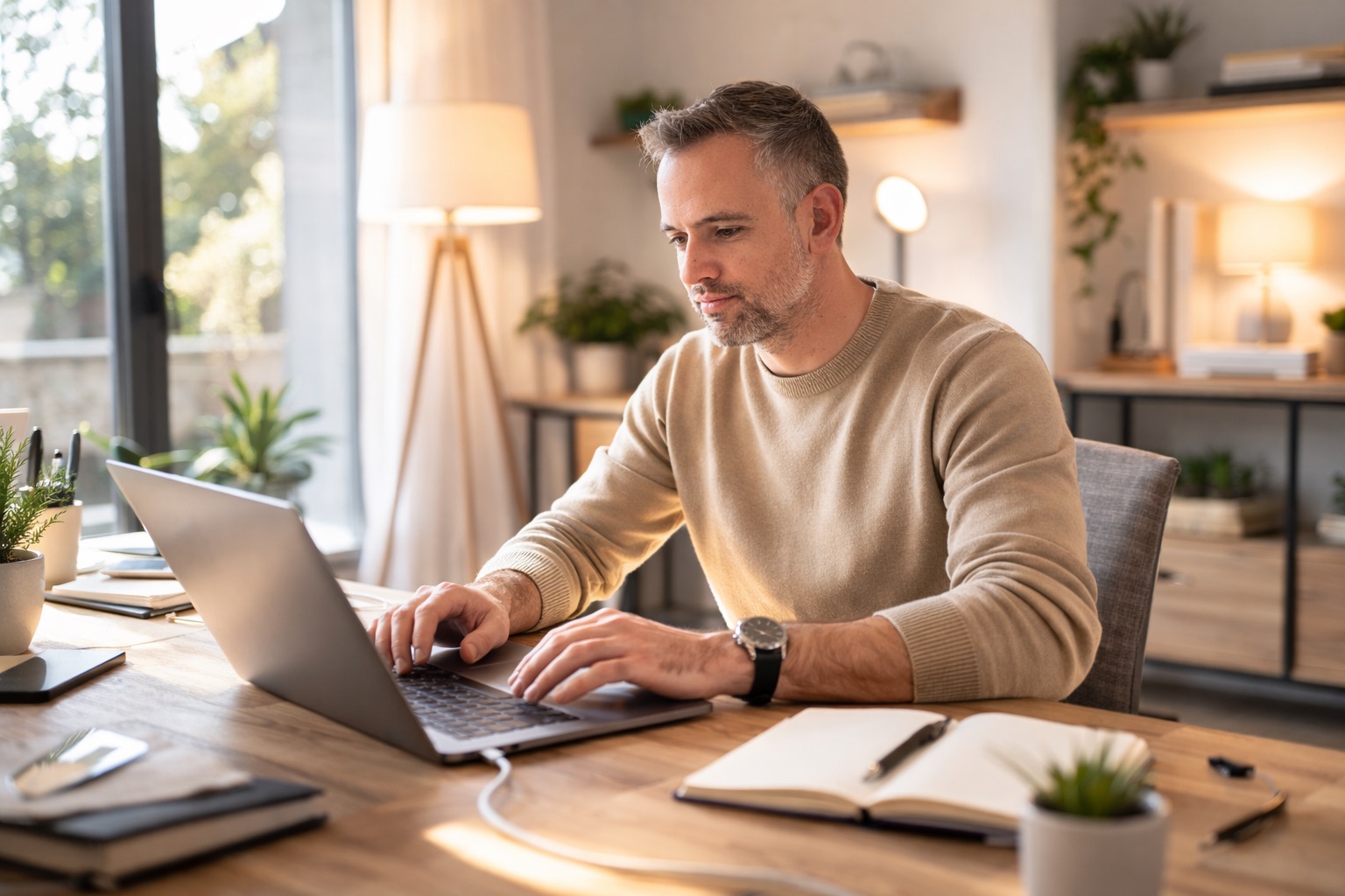 Consultor SEO trabajando en estrategia digital